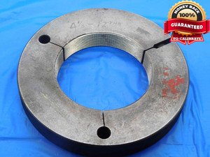 4 1/8 12 NS 3 THREAD RING GAGE 4.125 4.1250 GO ONLY P.D. = 4.0709 UN-3A - DW26419LVR
