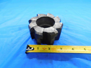 ABOUT 3.165" O.D. CARBIDE BRAZED FACE / SHELL MILL 1 1/4 PILOT 1/2 KEY 8 FLUTES - BT1180BJ2