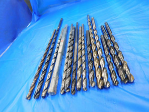 14PCS HSS STRAIGHT SHANK TWIST DRILL BITS VARIOUS SIZES FROM 21/64 - 7/16