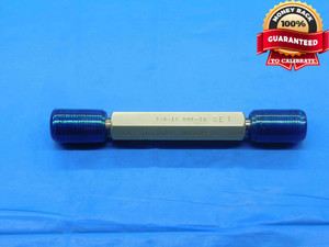 3/4 16 UNF 2A SET THREAD PLUG GAGE .75 .750 GO NO GO P.D.'S = .7079 & .7029 - NG0306BURL