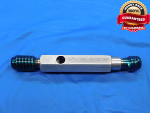 9/16 8 NS MODIFIED THREAD PLUG GAGE .5625 GO NO GO P.D.'S = .5072 & .5128 CHECK - DW26426RD