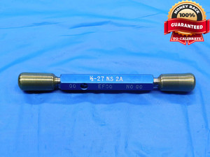 1/2 27 NS 2A SET THREAD PLUG GAGE .5 .50 .500 GO NO GO P.D.'S = .4748 & .4711 - DW26518LVR