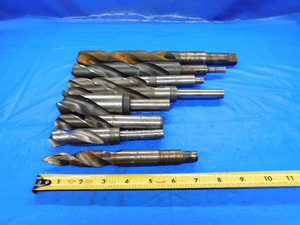 LOT OF 8 HSS TWIST DRILL BITS VARIOUS SIZES FROM 25/32 TO 1 3/8" MODIFIED SHANKS - BT1612LVR