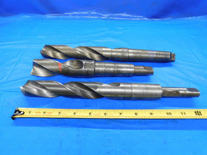 3pcs HSS TWIST DRILL BITS 1.200" TO 1 1/2" MODIFIED MORSE TAPER SHANKS - BT1608LVR