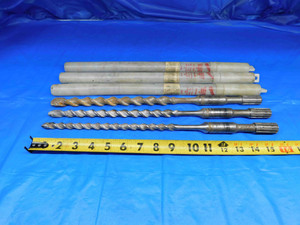 LOT OF 3 MILWAUKEE SPLINE SHANK PERCUSSION CARBIDE-TIP DRILL BITS 1/2, 5/8, 3/4
