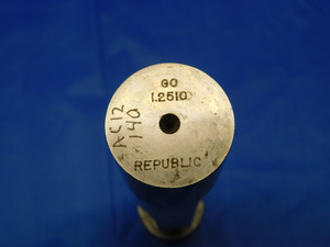 1.2510 & 1.2520 PIN PLUG GAGE GO NO GO 1.2500 +.0010 OVERSIZE 1 1/4 31.801 mm - SR0009LVR