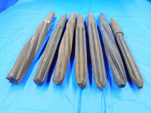 LOT OF 7 BRIDGE REAMERS HSS VARIOUS SIZES AROUND 1" W/ MORSE TAPER #3 SHANKS MT3 - BT1848BN3