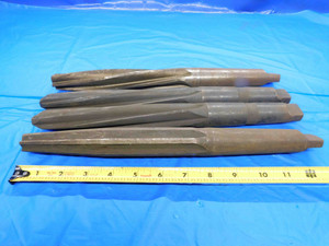 LOT OF 4 BRIDGE REAMERS HSS VARIOUS SIZES AROUND 1" W. MORSE TAPER #4 SHANKS MT4 - BT1850BN3