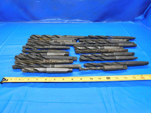 LOT OF 21 HSS TWIST DRILL BITS FROM 25/64 TO 25/32 MORSE TAPER #2 SHANKS MT2 - BT1942BN3