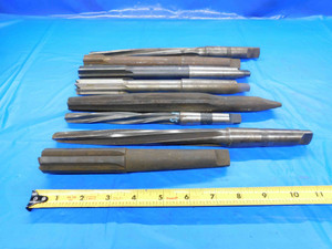 LOT OF 8 HSS REAMERS SIZES UP TO 1 3/32" MORSE TAPER #3 SHANKS BRIDGE EXPANSION - BT1944BN3