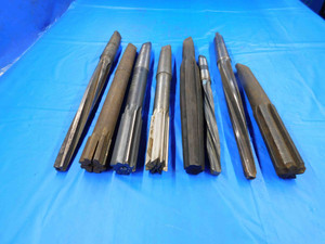 LOT OF 8 HSS REAMERS SIZES UP TO 1 3/32" MORSE TAPER #3 SHANKS BRIDGE EXPANSION - BT1944BN3