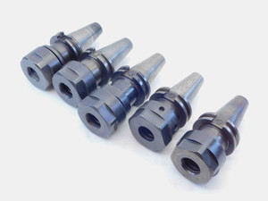 5pc LOT OF CAT40 TG100 COLLET CHUCK TOOL HOLDER TG 100 TG-100 HEX NUT - BT2321LVR