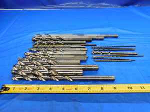 LOT HSS EXTRA LENGTH / AIRCRAFT / OTHER TWIST DRILL BITS SIZES UP TO ABOUT 37/64 - BT2378LVR