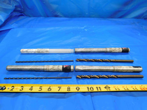 4 PC. LOT OF COBALT AND HSS TWIST DRILL BITS SIZES 5/32 TO 3/8 VARIOUS BRANDS - CB2112AY3