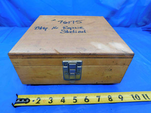 9 1/4 X 9 1/4 X 3 1/2 WOODEN BOX FOR STORAGE OF MACHINIST TOOLS WORKING LATCH - CB2192LVR