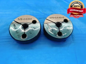 3/8 16 NC 2 THREAD RING GAGES .375 .3750 GO NO GO P.D.'S = .3344 & .3299 UNC-2 - MT0003BURL