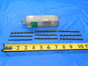 9PCS FMT #16 HSS JOBBER TWIST DRILL BIT 345881 3/16 SHANK 2" LOC 3 1/2 OAL .177 - CB2431LVR