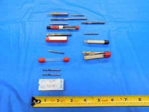 LOT OF 11 FULLERTON/SGS TIN/TICN CARBIDE TAPERED END MILLS SIZES UP TO 1/4" - BT2592AR3
