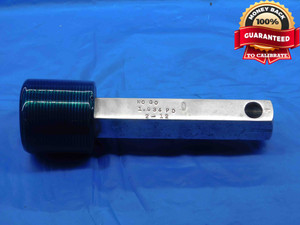 2" 12 SET THREAD PLUG GAGE 2.0 2.00 2.000 NO GO ONLY P.D. = 1.934 FULL FORM - DW26838RD