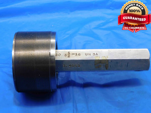 3 1/2 16 UN 3A SET THREAD PLUG GAGE 3.5 3.50 3.500 3.5000 GO ONLY P.D. = 3.4551 - DW26842RD