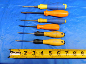 6PC SET OF ASSORTED TORX DRIVERS SIZES INCLUDE T8, T9, T15 AND T20 - BR3742LVR