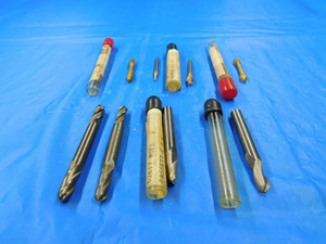 LOT OF 8 TIN/UNCOATED SOLID CARBIDE TWO SIDED BALL NOSE END MILL SIZES UP TO 1/4 - BT2683BR3
