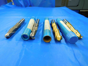 LOT OF 4 PUTNAM TIN / UNCOATED HSS BALL NOSE END MILLS SIZE 5/8" USA .625 O.D. - BT2691BR3