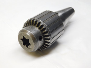 JACOBS No.32 BALL BEARING DRILL CHUCK 0-3/8 CAPACITY 1.131-.625 TAPER SHANK - BR3812BBT