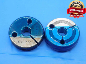 5/8 18 NF 2 THREAD RING GAGES .625 .6250 GO NO GO P.D.'S = .5889 & .5848 UNF-2 - TT0656WW