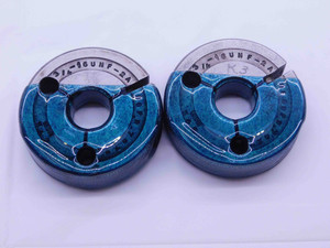 3/4 16 UNF 2A THREAD RING GAGES .75 .750 .7500 GO NO GO P.D.'S = .7079 & .7029 - 34162AR1