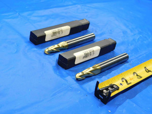 2 PCS CARBIDE 3 DEGREE TAPERED END MILLS 3/8 CUT DIA 1/2 SHANK DIAMETER 3 FLUTE