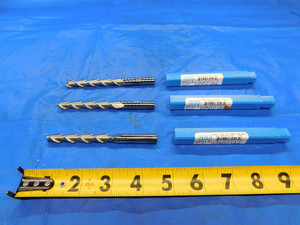 3pcs SGS CARBIDE SQUARE END MILLS 3/8 DIA 2 1/2 LOC 4 1/4 OAL 3/8 SHANK .375 - CB2738BR3