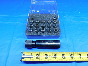 1" SHANK DIA. DA200 FLOATING COLLET CHUCK EXTENSION + 16 COLLETS FROM 9/64 - 3/8 - BR3959BR3