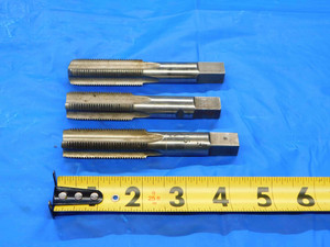 3 PC. LOT OF 3/4 - 16 NF HSS PLUG TAPS .75 UNF THREADING 3/4-16 4 STRAIGHT FLUTE - CB1048LVR