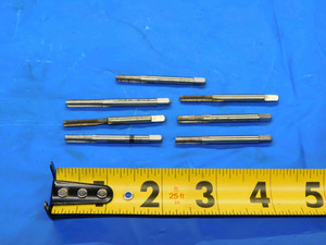 7 PC. LOT OF BENDIX HSS 8 - 32 NC BOTTOMING TAPS .164 8-32 UNC THREADING 4 FLUTE - CB1057LVR