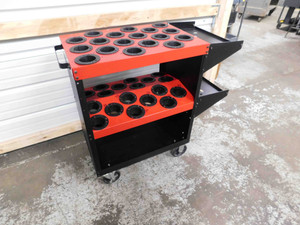 36 SLOT 50 TAPER TOOL HOLDER MOBILE STORAGE CART CAT50 BT50 NMTB50 CNC TOOLING