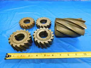 LOT OF 5 HSS SIDE MILLING CUTTERS O.D. SIZES UP TO 2 31/32 PILOT UP TO 1 1/4 - BT2941BY2