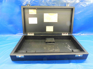 MAHR WOODEN TOOL STORAGE BOX CASE WITH WORKING CLAMPS 12" X 7" X 2" EMPTY! - BT2959BY2