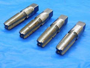 4pcs HW CO. 1/4 18 G HS PIPE TAP 4 STRAIGHT FLUTE .25 CNC THREADING MILLING - JC2535AY3