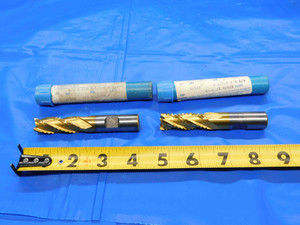 2 PC LOT OF HSS ROUGHING END MILLS 5/8 CUT DIA 5/8 SHANK DIA 1 5/8 LOC 3 3/4 OAL - CB3047BR3