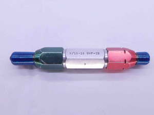 9/16 18 UNF 2B THREAD PLUG GAGE .5625 GO NO GO P.D.'S = .5264 & .5323 CHECK - TT0766BU