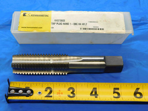 KENNAMETAL 1" 8 NC H4 HS PLUG TAP 4 STRAIGHT FL 1.0 MACHINING THREADING MILLING - JC2577AY3