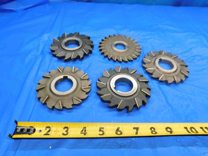 5 PC. LOT OF HSS SIDE MILLING CUTTERS MILL TOOLING MACHINIST 4" AND UP - CB3170BY2