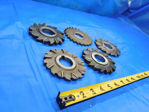 5 PC. LOT OF HSS SIDE MILLING CUTTERS MILL TOOLING MACHINIST 4" AND UP - CB3170BY2