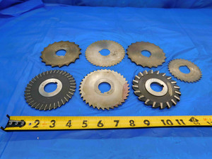 7 PC. LOT OF HSS SIDE MILLING CUTTERS MILL TOOLS MACHINIST 3" AND UP - CB3171BY2