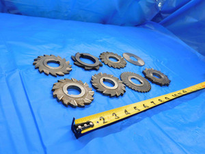 8 PC. LOT OF HSS SIDE MILLING CUTTERS MILL TOOLING MACHINIST 2 3/4" O.D. AND UP  - CB3165BY2