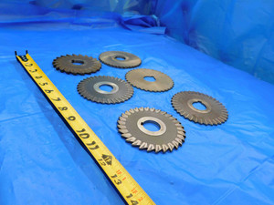 6 PC. LOT OF HSS SIDE MILLING CUTTERS MILL TOOLING MACHINIST 3 3/4" AND UP - CB3176BY2