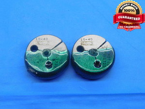10 40 NS 2 THREAD RING GAGES #10 .190 .1900 GO NO GO P.D.'S = .1738 & .1711 - DW27186AP4