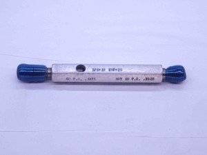 3/8 24 UNF 2B THREAD PLUG GAGE .375 .3750 GO NO GO P.D.'S = .3479 & .3528 CHECK - DW27211AL4