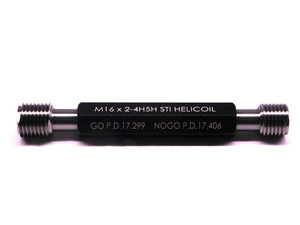 NEW M16 X 2 4H5H STI HELICOIL THREAD PLUG GAGE 16 2.0 GO NO GO = 17.299 & 17.406 - MS6907MJ